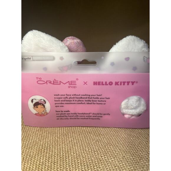 HELLO KITTY White Kitty Ears with PINK GLITTER BOW Headband-NWT - Picture 4 of 6